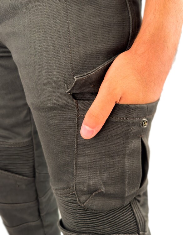 Adventure Flexi Khaki Korumalı Motosiklet Kot Pantolonu - 15