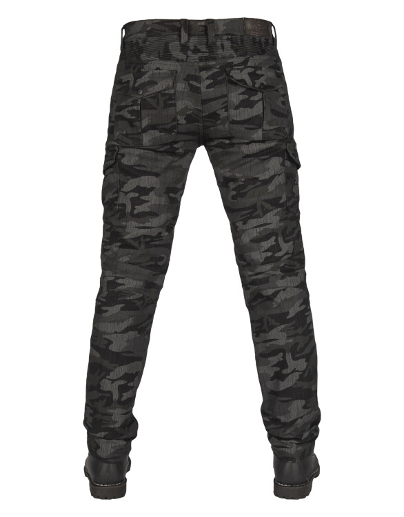 All Road Antrasit Camo Flexi Korumalı Motosiklet Kot Pantolonu Erkek - Thumbnail