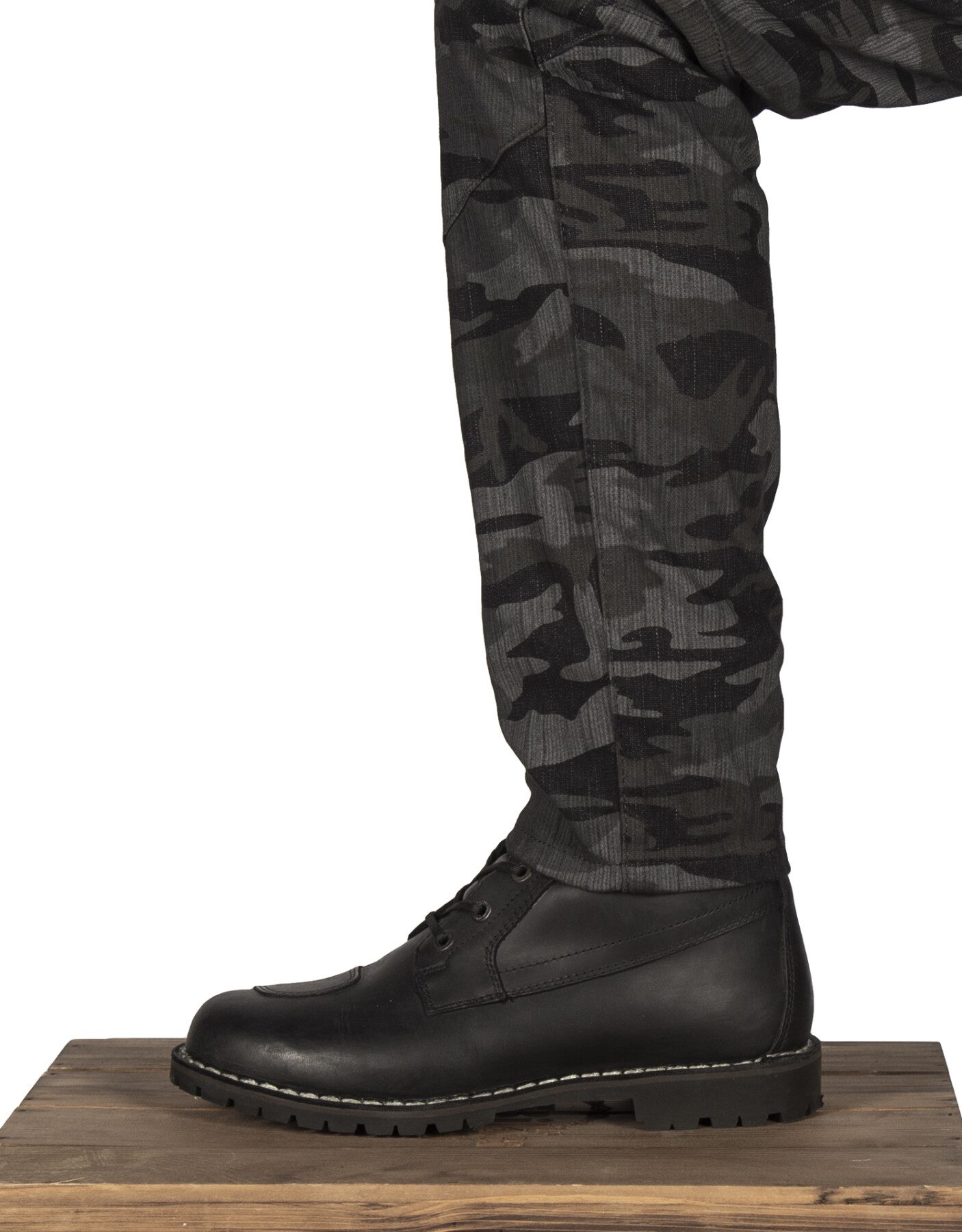 All Road Antrasit Camo Flexi Korumalı Motosiklet Kot Pantolonu Erkek