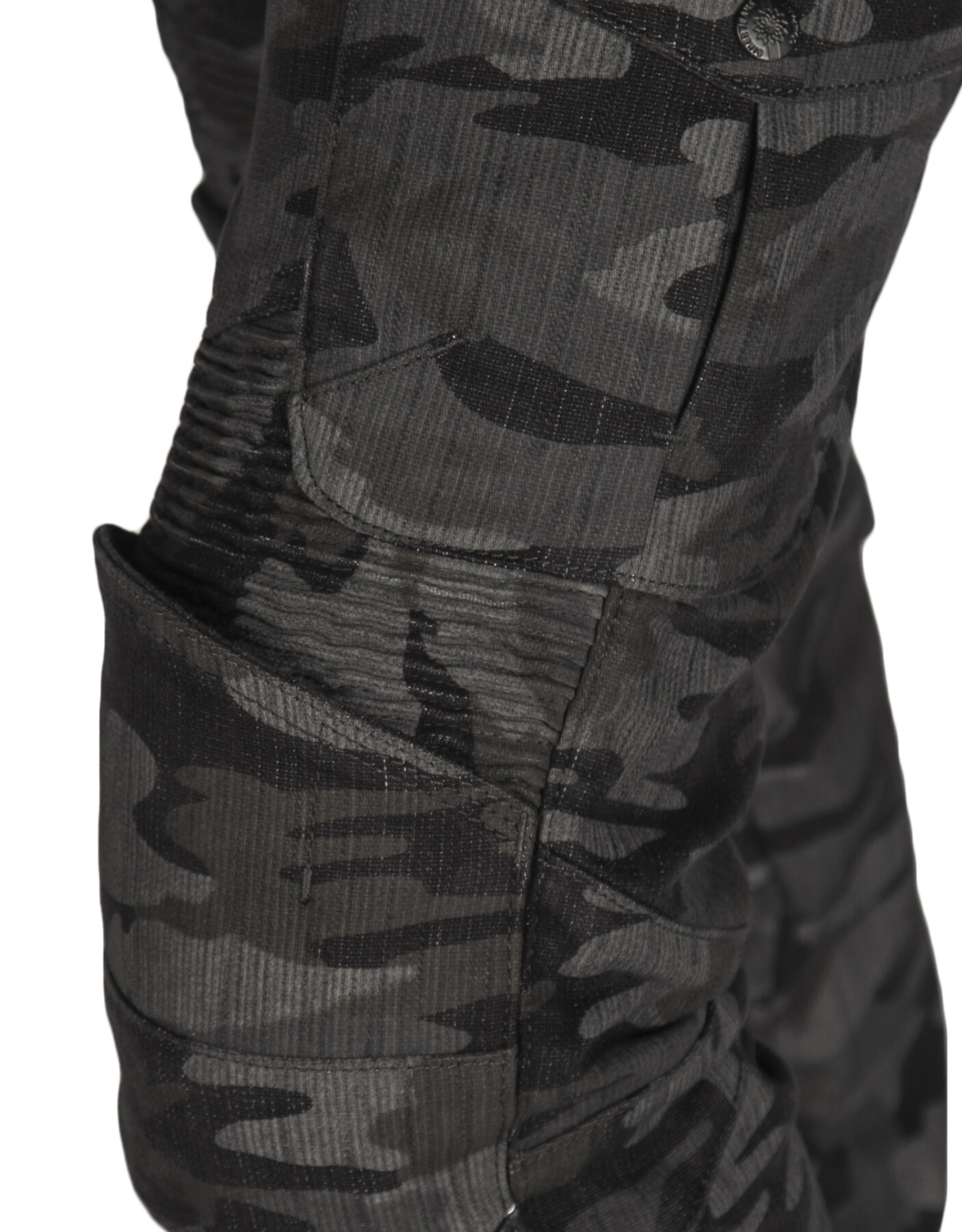 All Road Antrasit Camo Flexi Korumalı Motosiklet Kot Pantolonu Erkek