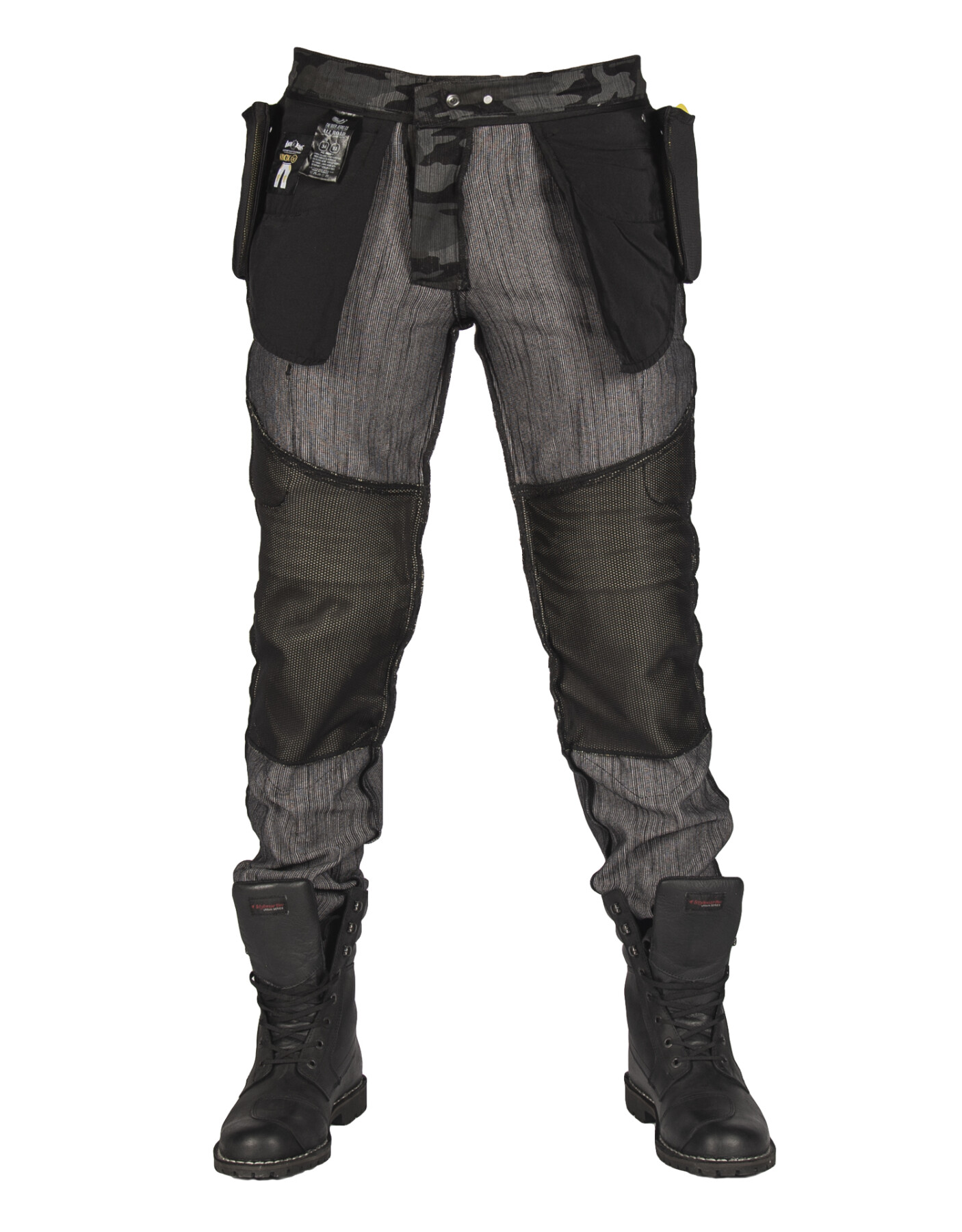 All Road Army Khaki Camo Flexi Korumalı Motosiklet Kot Pantolonu Erkek