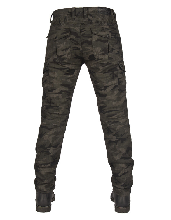 All Road Army Khaki Camo Flexi Korumalı Motosiklet Kot Pantolonu Erkek - Thumbnail