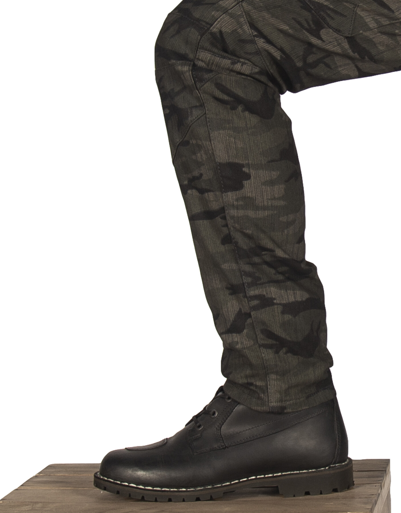 All Road Army Khaki Camo Flexi Korumalı Motosiklet Kot Pantolonu Erkek