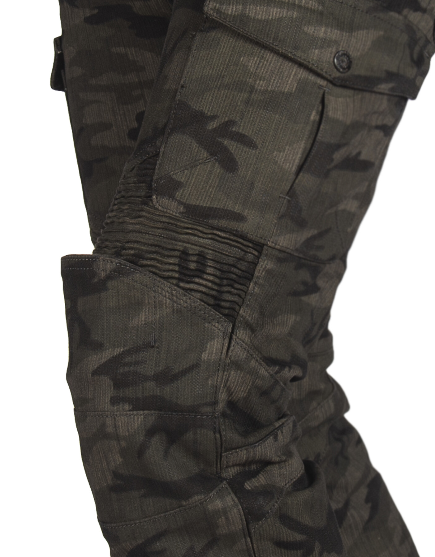 All Road Army Khaki Camo Flexi Korumalı Motosiklet Kot Pantolonu Erkek