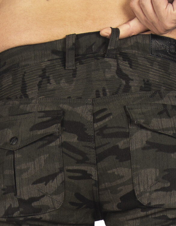 All Road Army Khaki Camo Flexi Korumalı Motosiklet Kot Pantolonu Erkek - Thumbnail