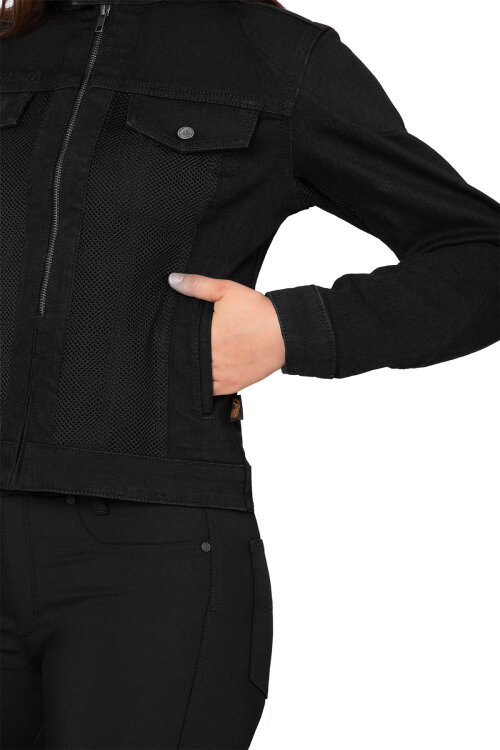 Black Ice Korumalı File Motosiklet Kot Montu Kadın - 10