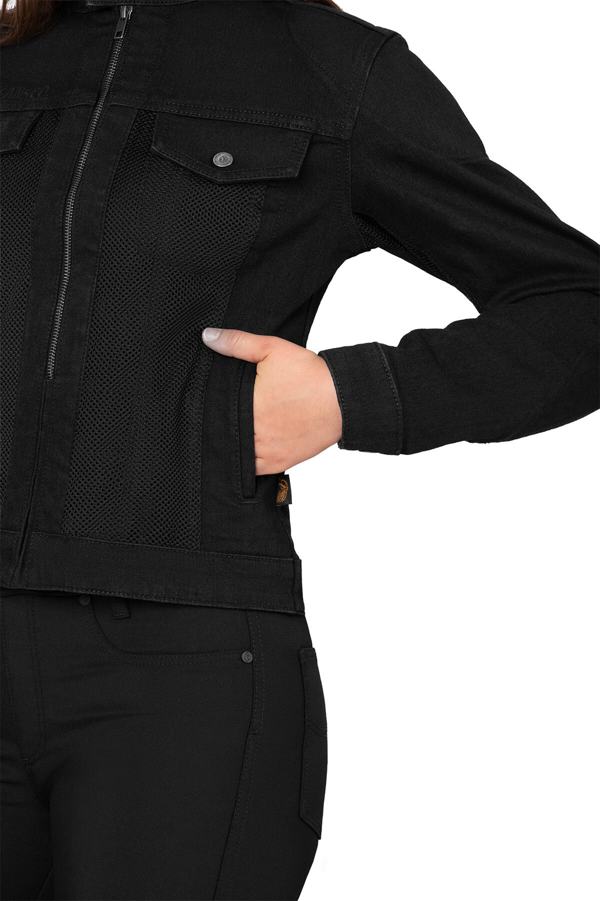 Black Ice Korumalı File Motosiklet Kot Montu Kadın - 10