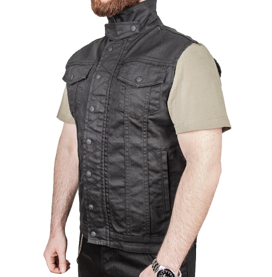 Black Iron Armoured Motorcycle Vest - 3