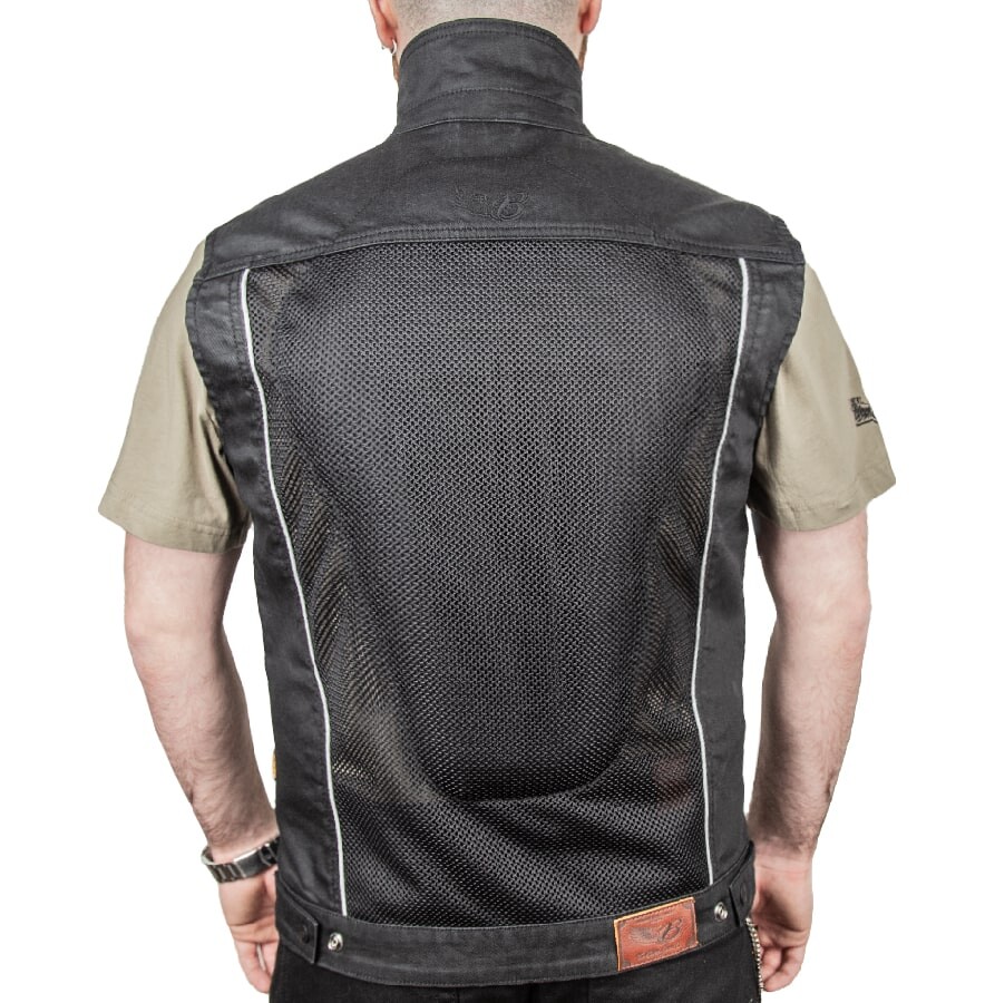 Black Iron Armoured Motorcycle Vest - 4
