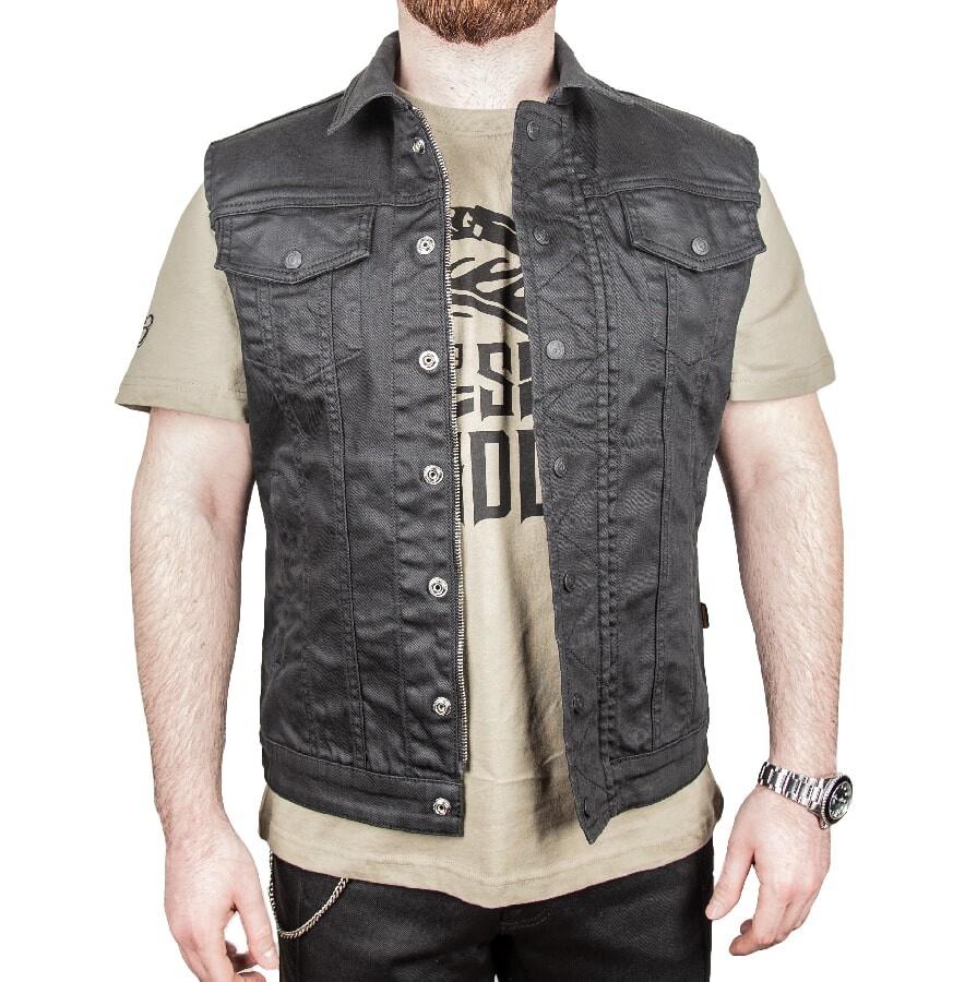 Black Iron Armoured Motorcycle Vest - 5