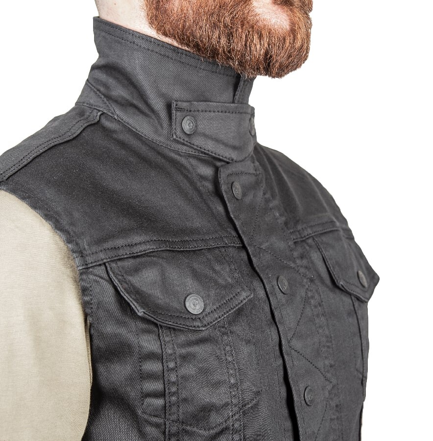 Black Iron Armoured Motorcycle Vest - 6