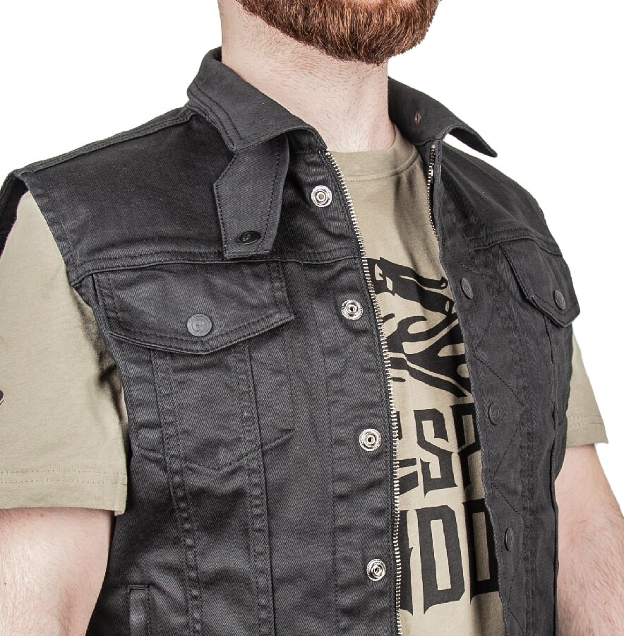 Black Iron Armoured Motorcycle Vest - 9