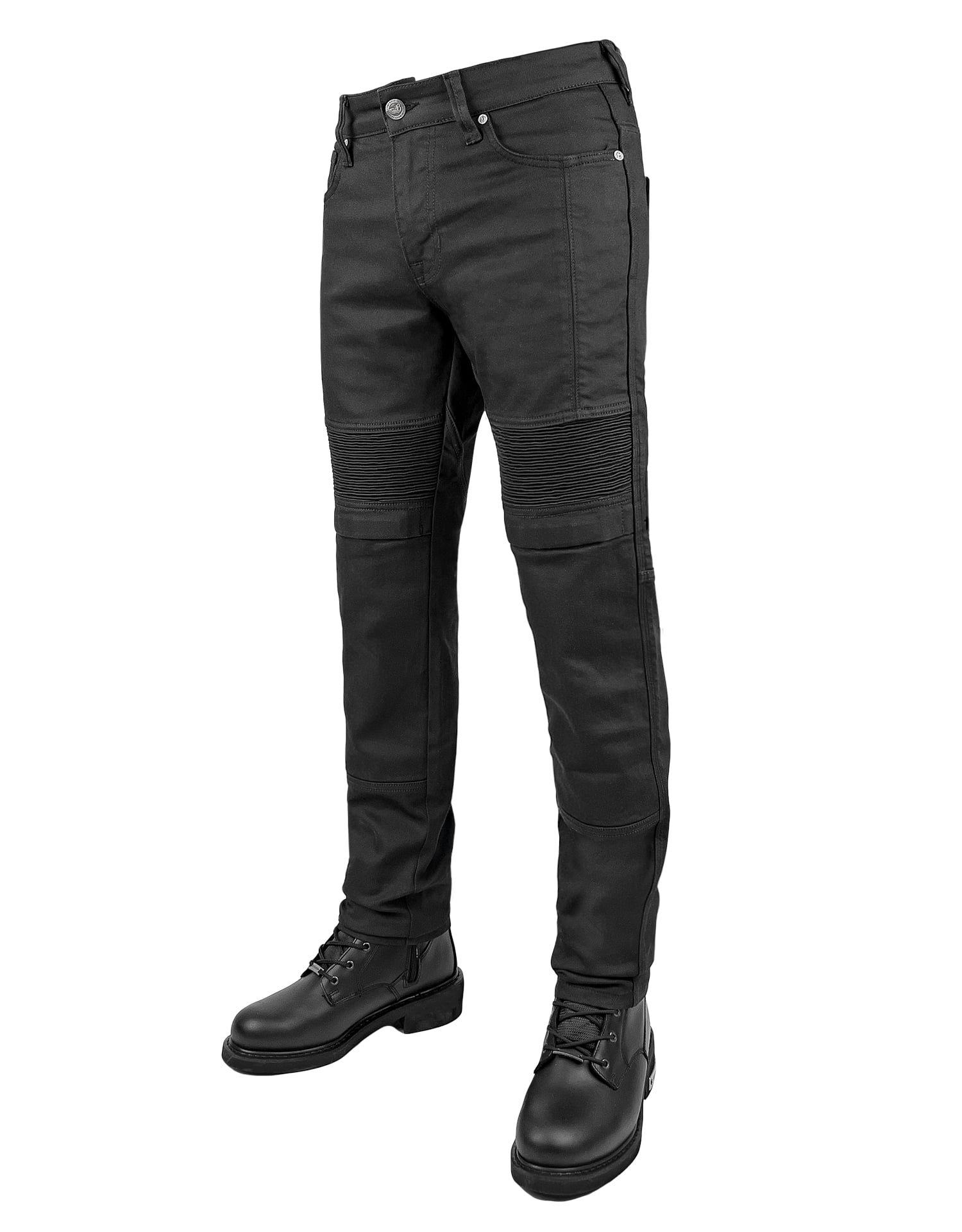 længes efter frost kontrast 100% DuPont™ Kevlar® Riding Jeans Black Iron Flexi V4