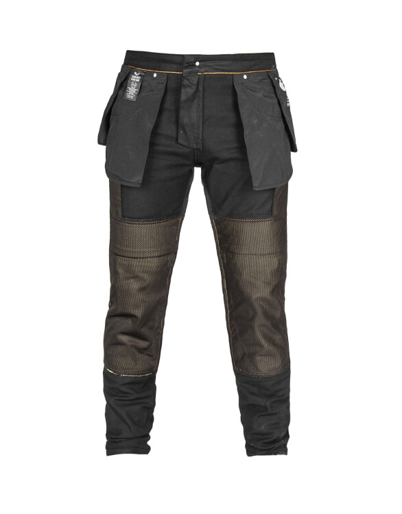 Black Iron Flexi V4 Armoured Riding Jeans - Thumbnail