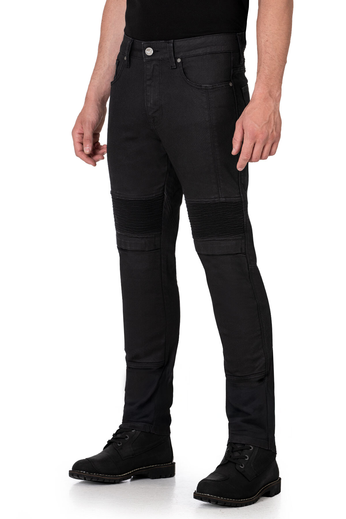 Black Iron Flexi V4 Armoured Riding Jeans - 3