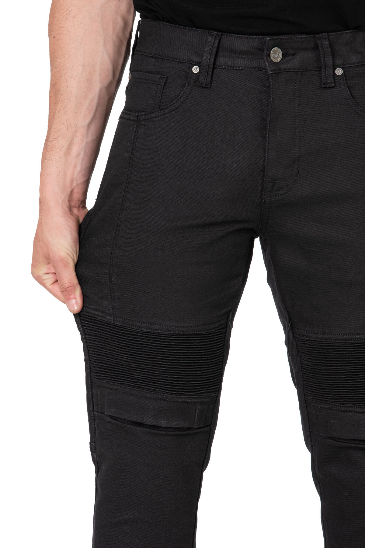 Black Iron Flexi V4 Armoured Riding Jeans - 9