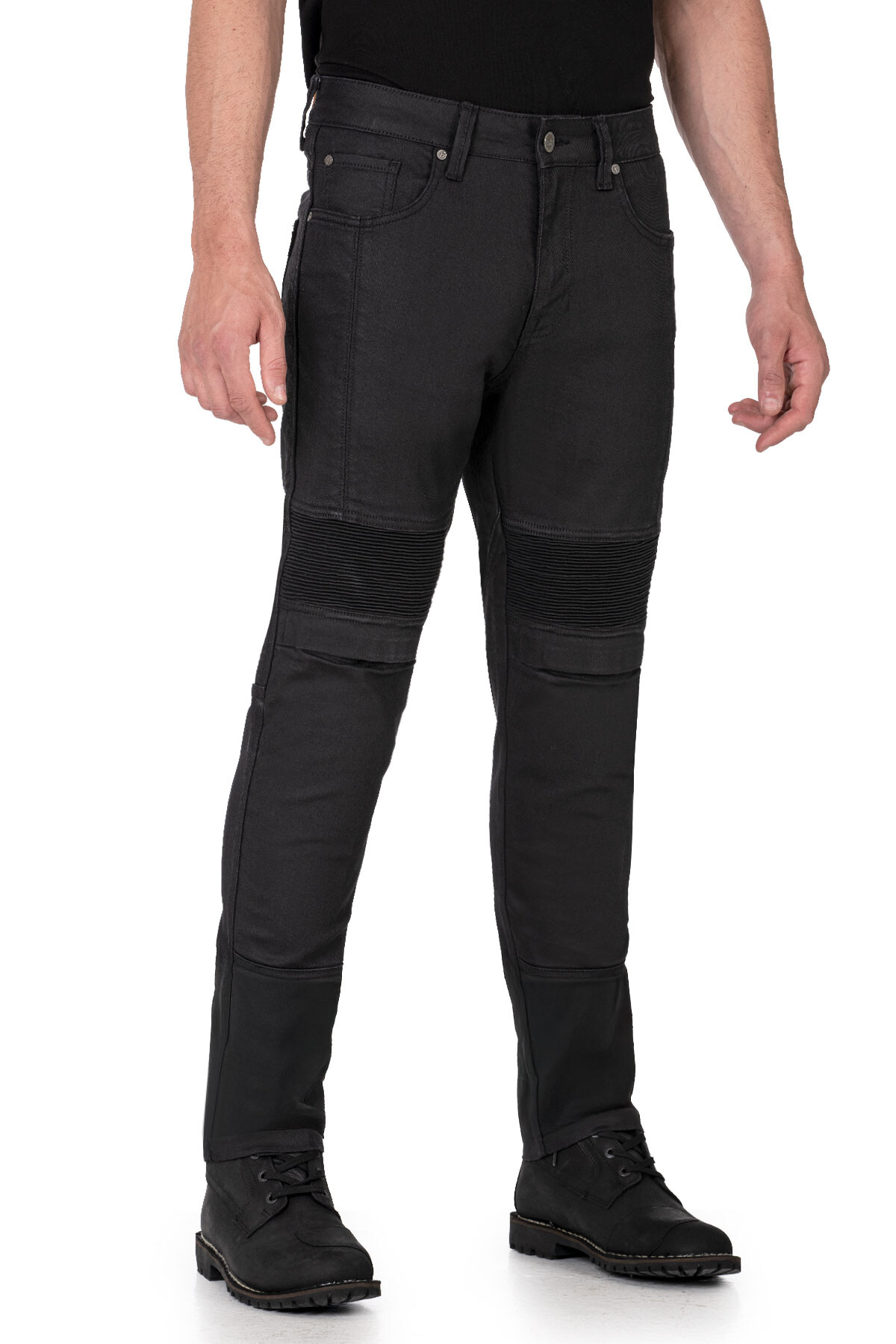 Black Iron Flexi V4 Armoured Riding Jeans - 1