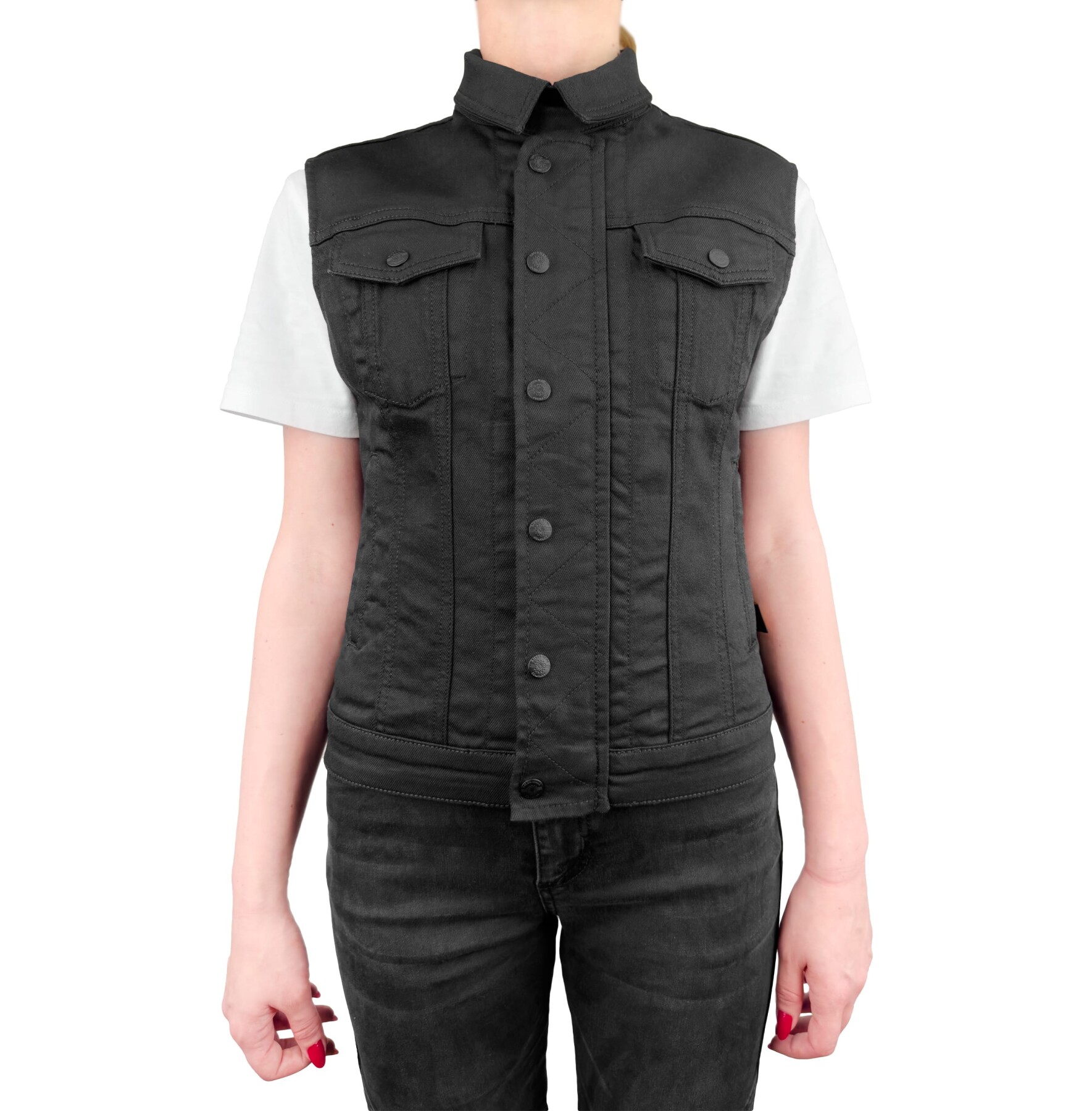 Black Iron Motorcycle Vest Woman