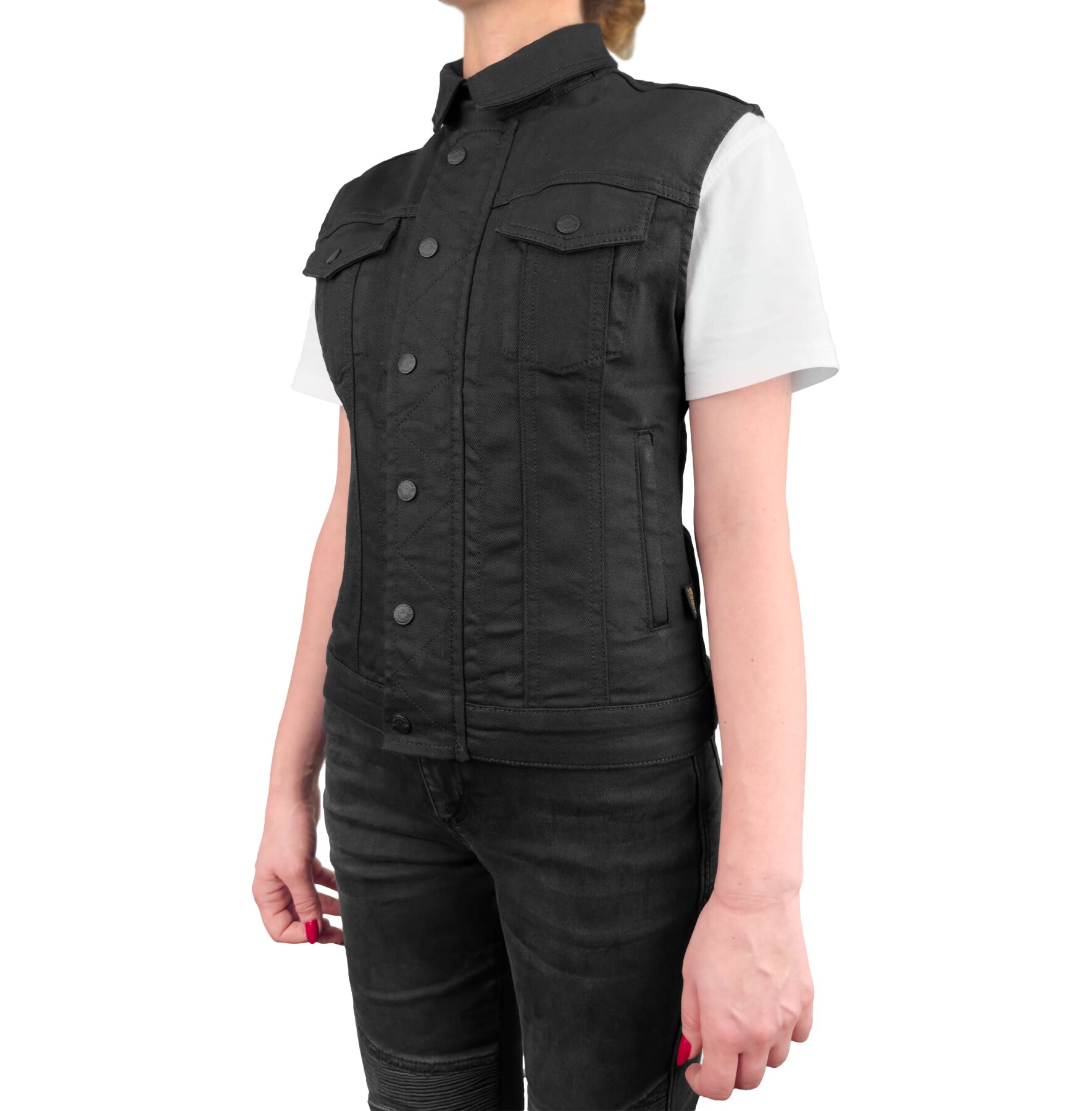 Black Iron Motorcycle Vest Woman