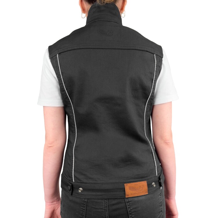 Black Iron Motorcycle Vest Woman - Thumbnail