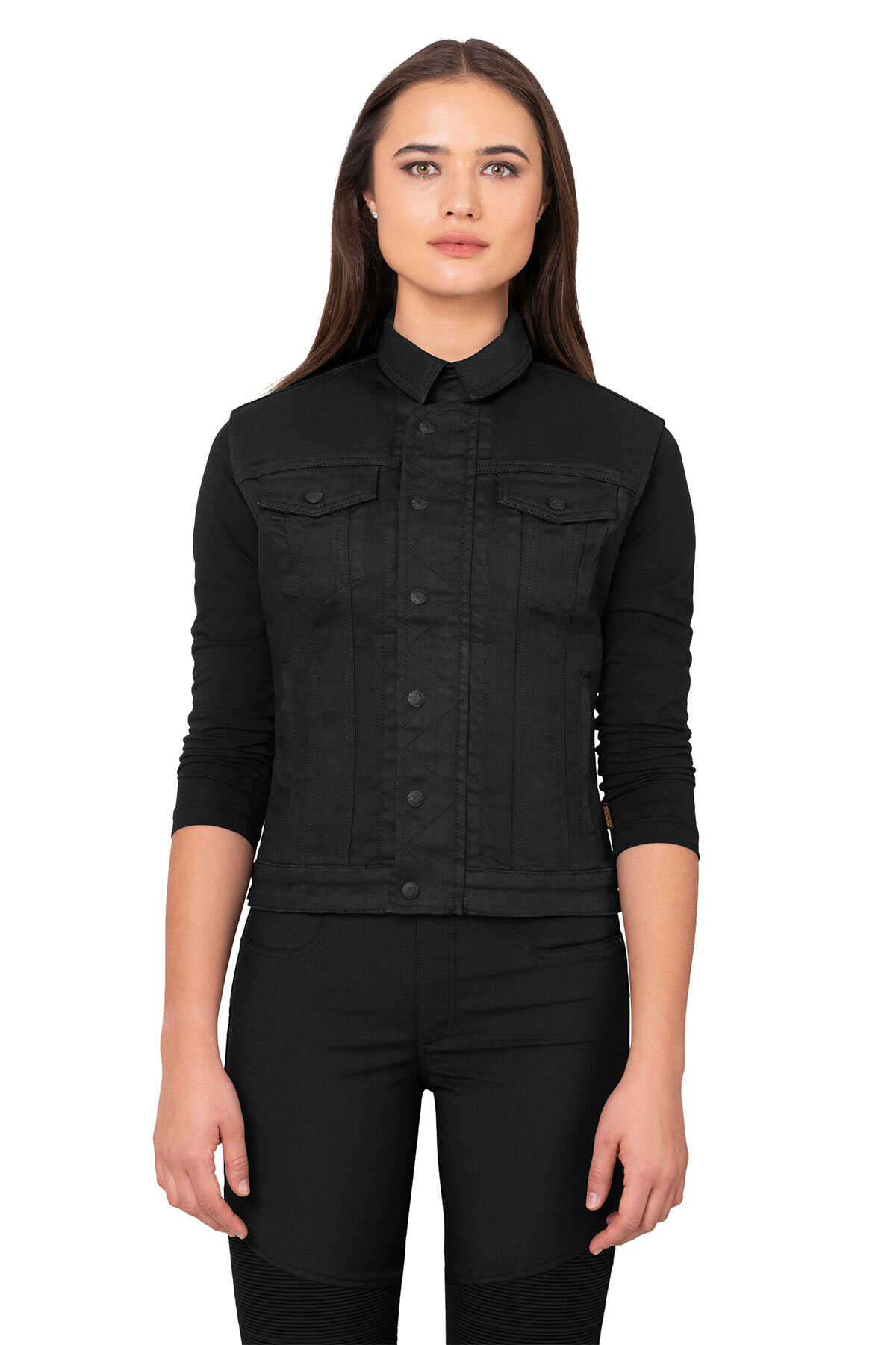 Black Iron Motorcycle Vest Woman - 4