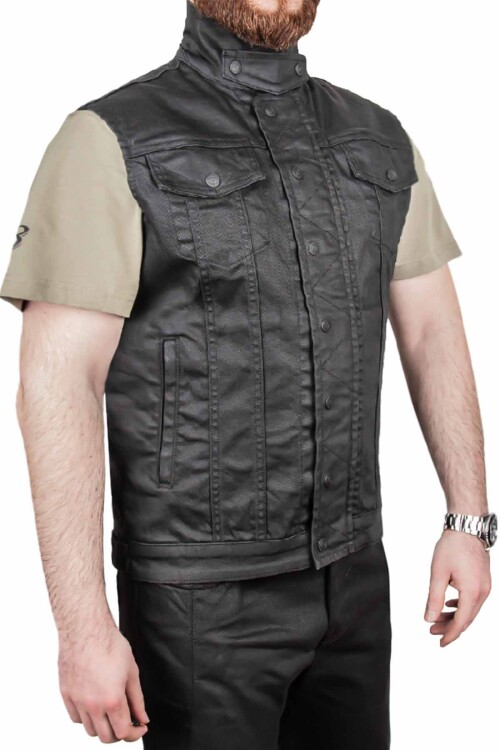 Black Iron Vest Korumalı Motosiklet Yeleği Erkek - The Biker Jeans