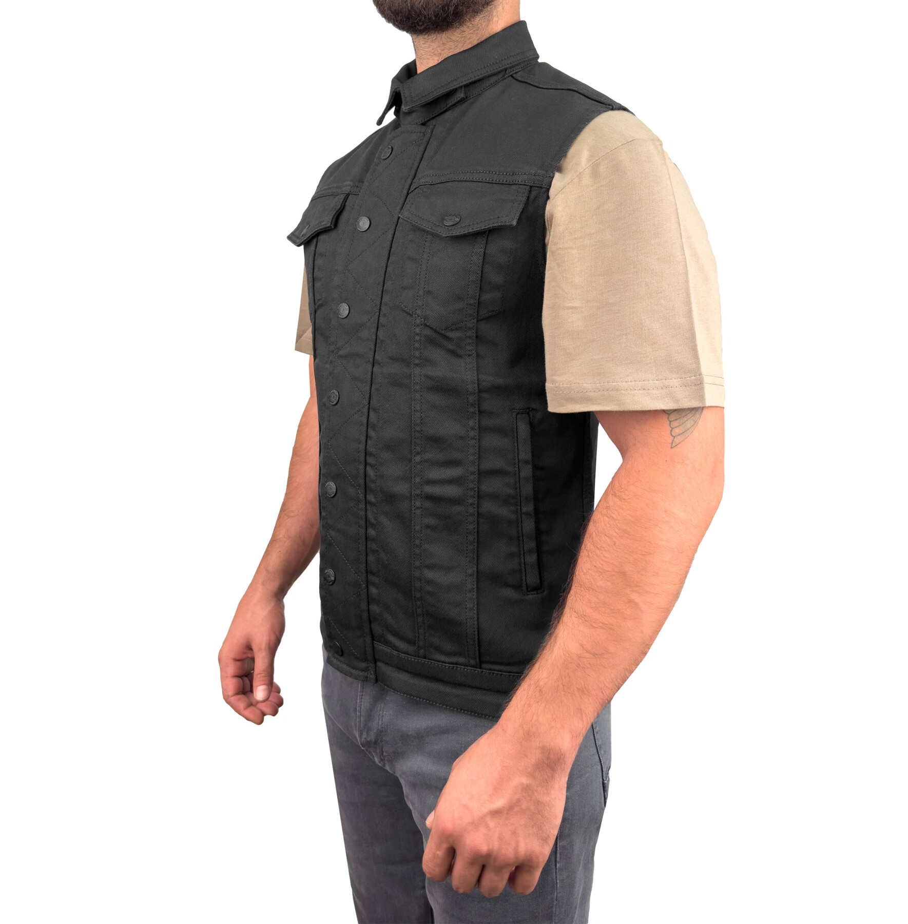 Black Iron Vest Motosiklet Yeleği Erkek - 3