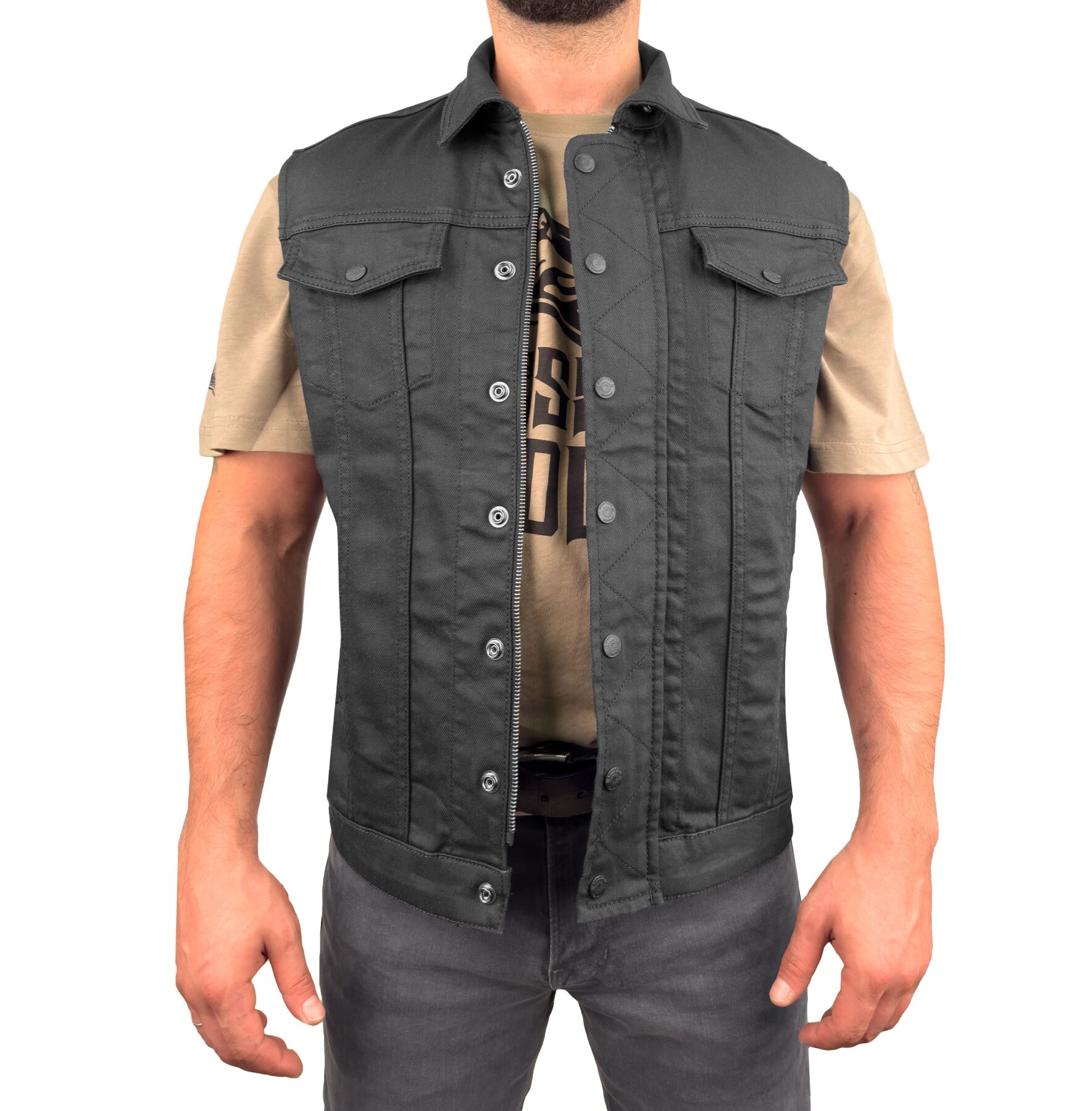 Black Iron Vest Motosiklet Yeleği Erkek