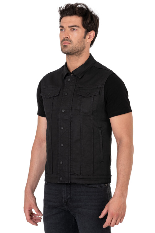 Black Iron Vest Motosiklet Yeleği Erkek - 4