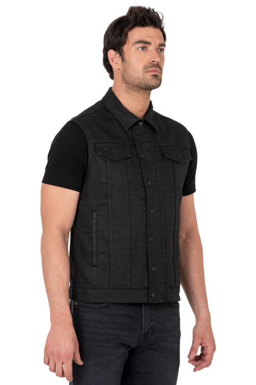 Black Iron Vest Motosiklet Yeleği Erkek - The Biker Jeans