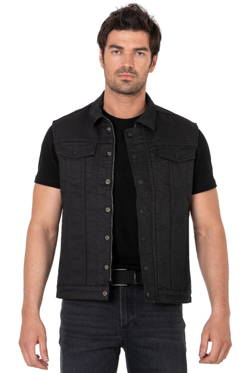 Black Iron Vest Motosiklet Yeleği Erkek - 6