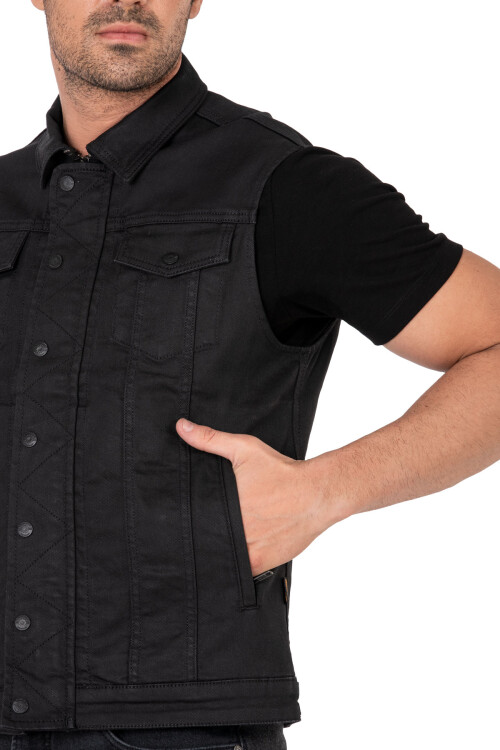 Black Iron Vest Motosiklet Yeleği Erkek - 10