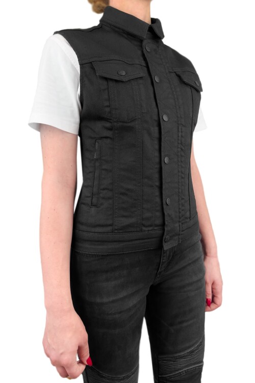 Black Iron Vest Motosiklet Yeleği Kadın - The Biker Jeans