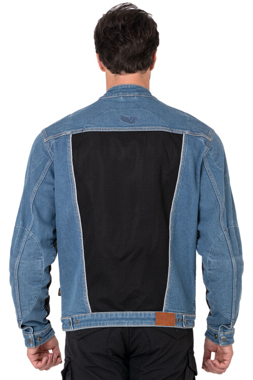 Blue Ice Armoured Mesh Motorcycle Jean Jacket for Man - 5
