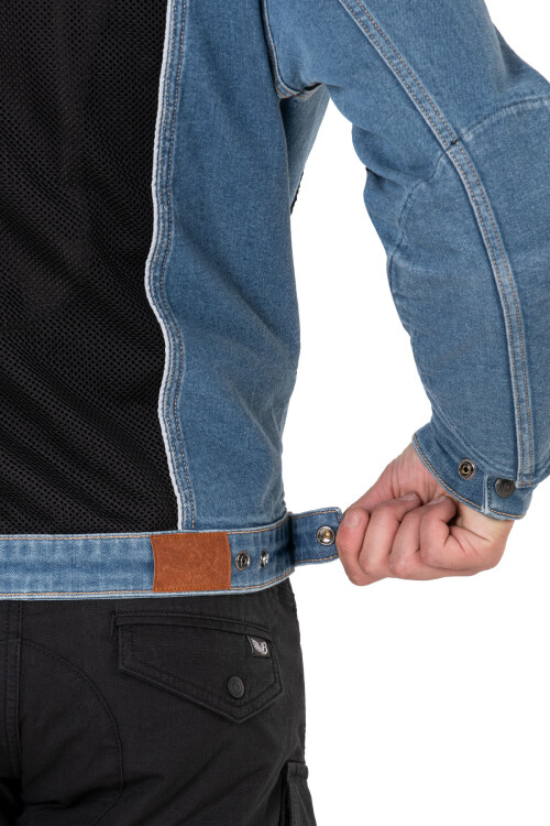 Blue Ice Armoured Mesh Motorcycle Jean Jacket for Man - 8