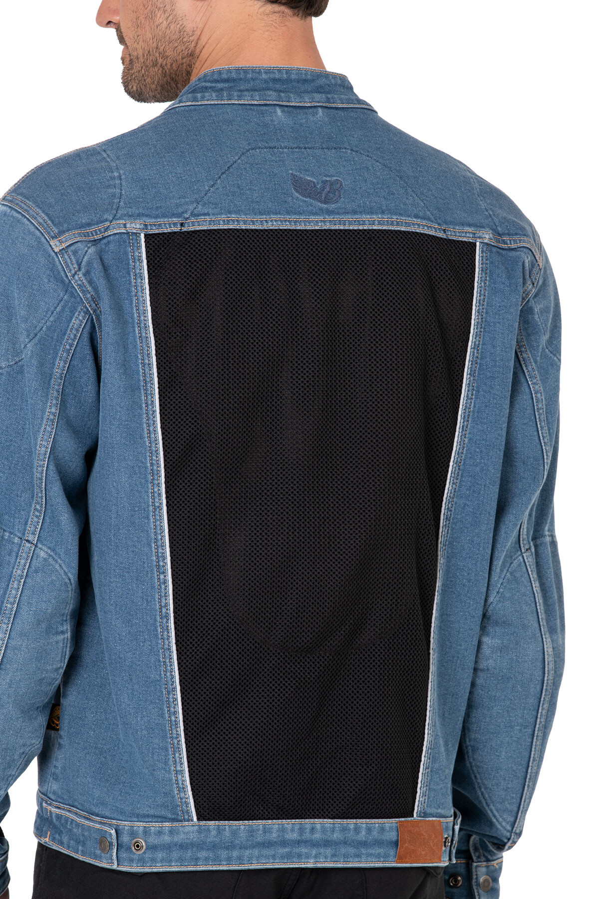 Blue Ice Armoured Mesh Motorcycle Jean Jacket for Man - 15