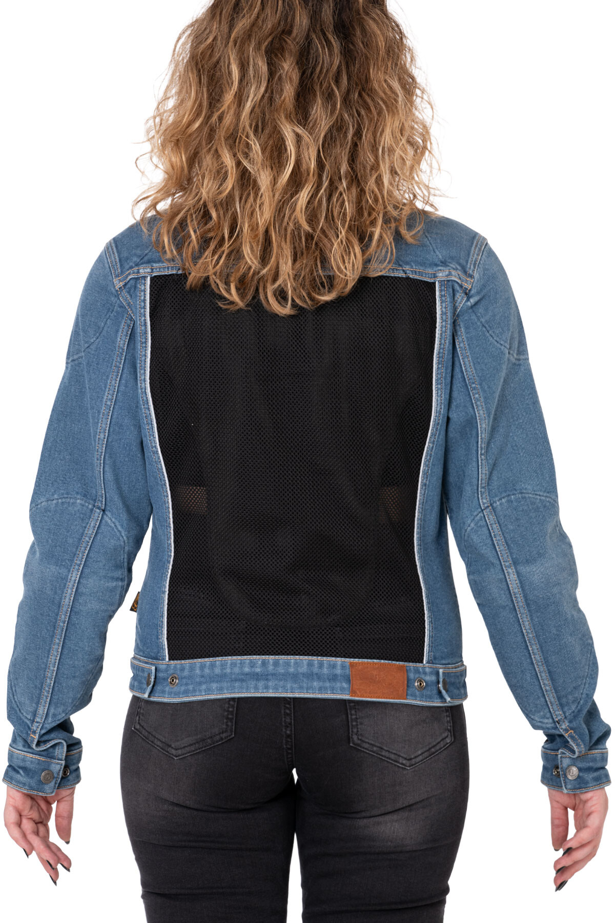 Blue Ice Armoured Mesh Motorcycle Jean Jacket Woman - 5