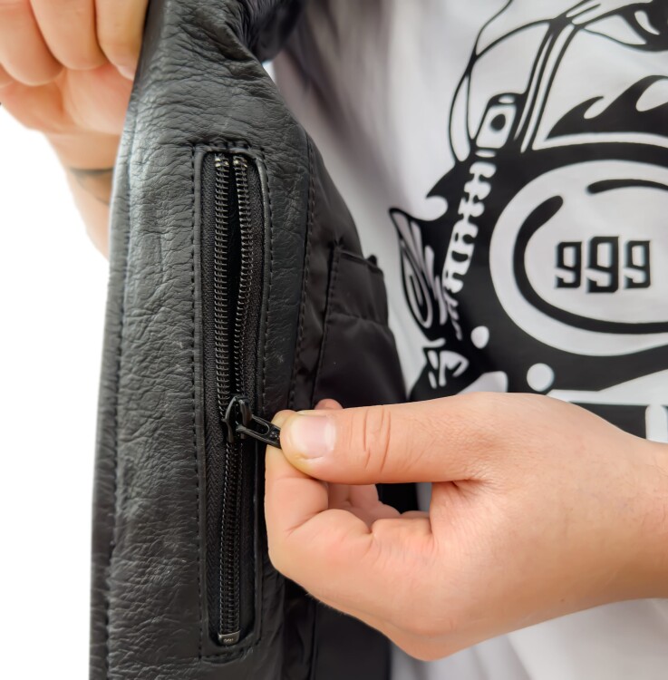 California Leather Motorcycle Vest - 7