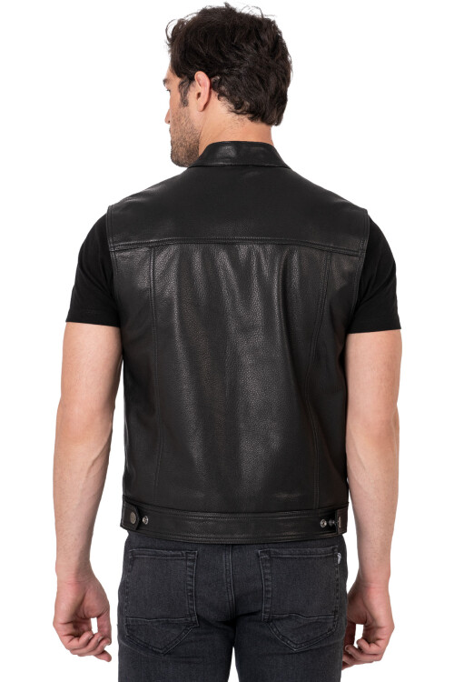 California Leather Motorcycle Vest - 5