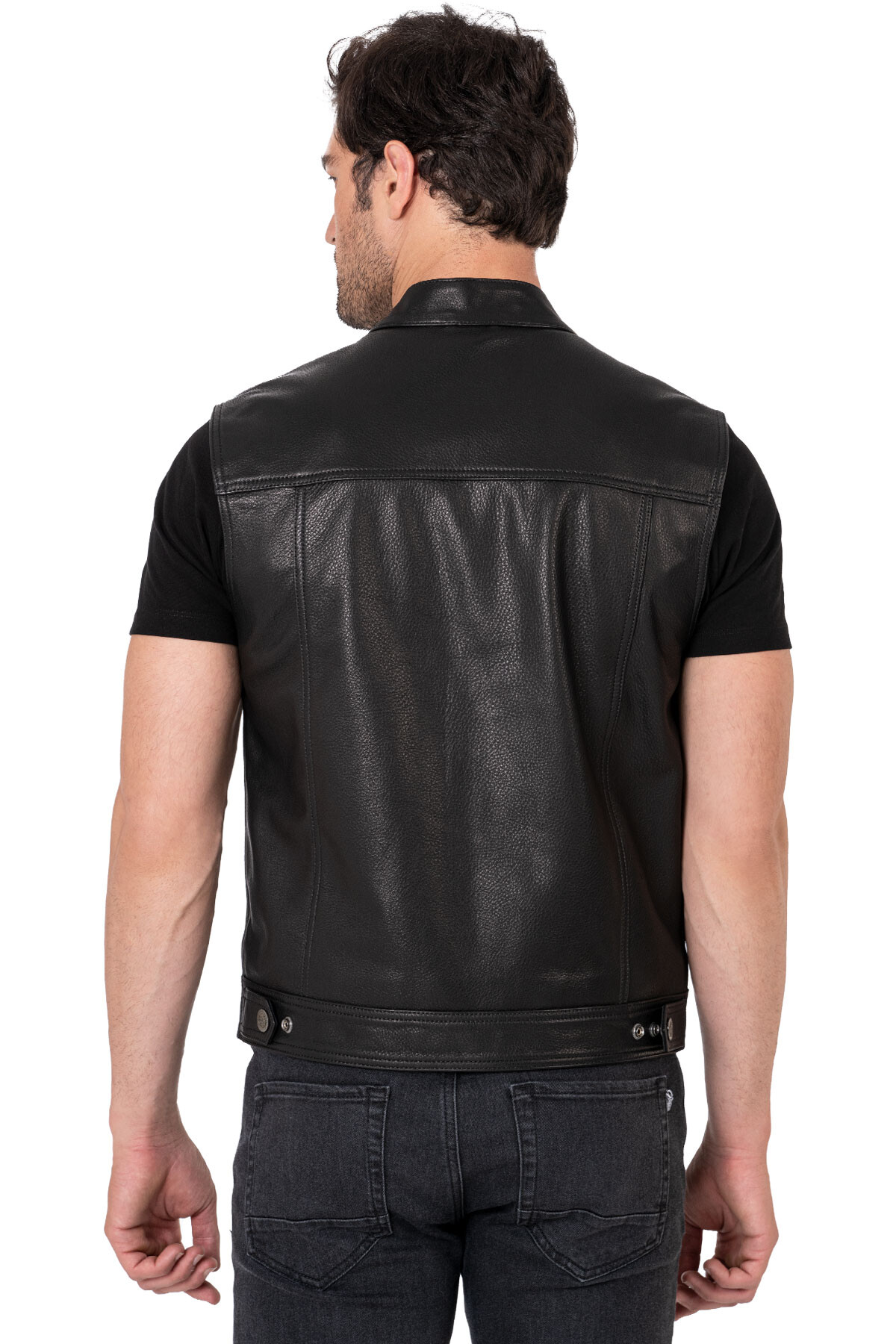 California Leather Motorcycle Vest - 5