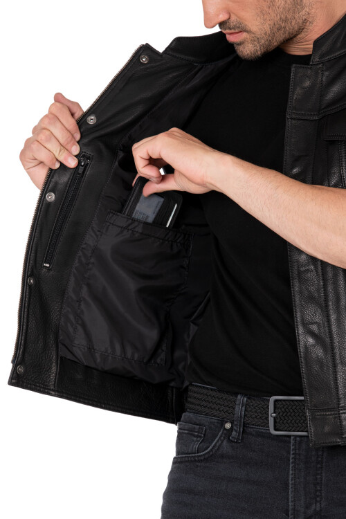 California Leather Motorcycle Vest - 8