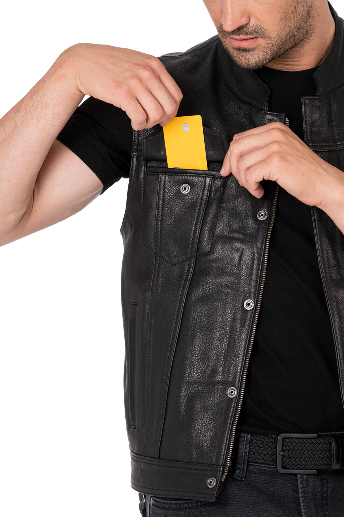 California Leather Motorcycle Vest - 9
