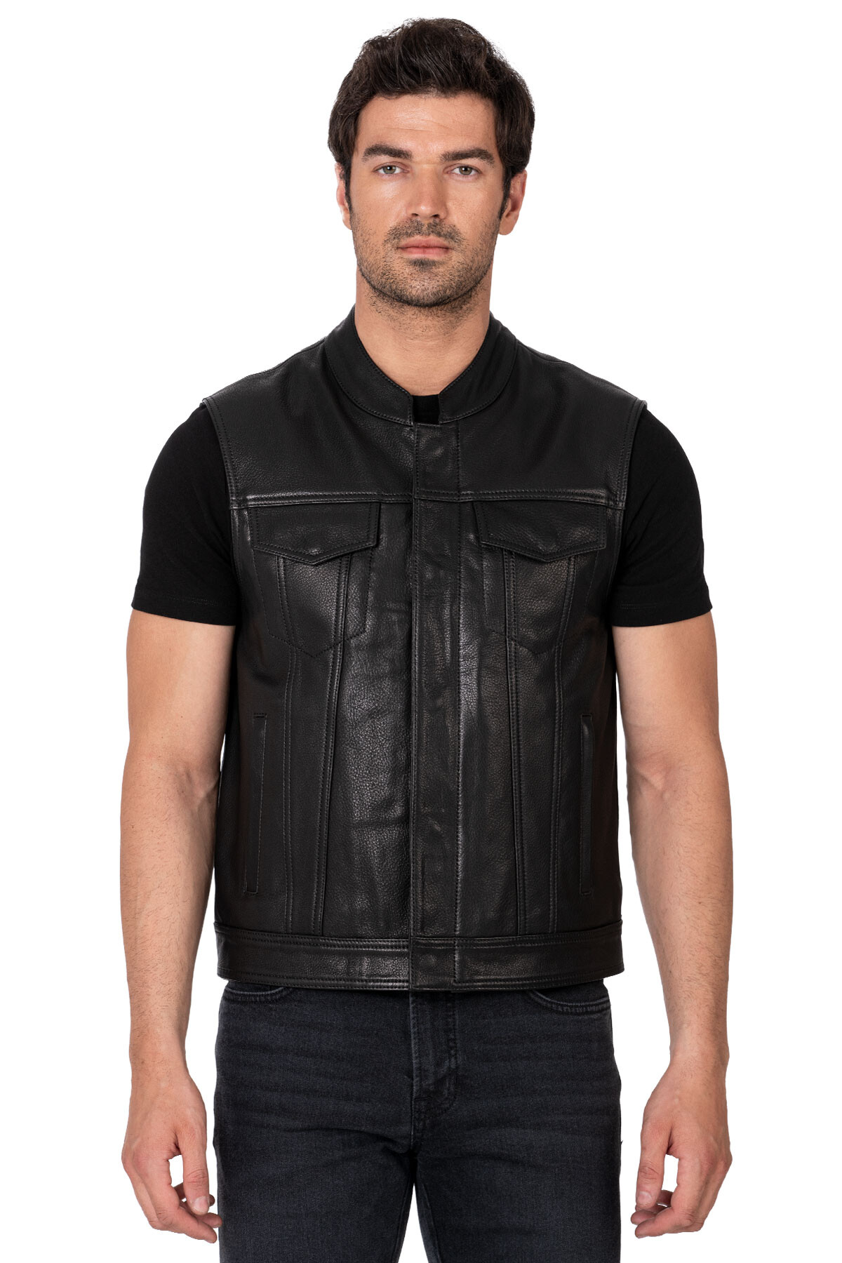 California Leather Motorcycle Vest - 2