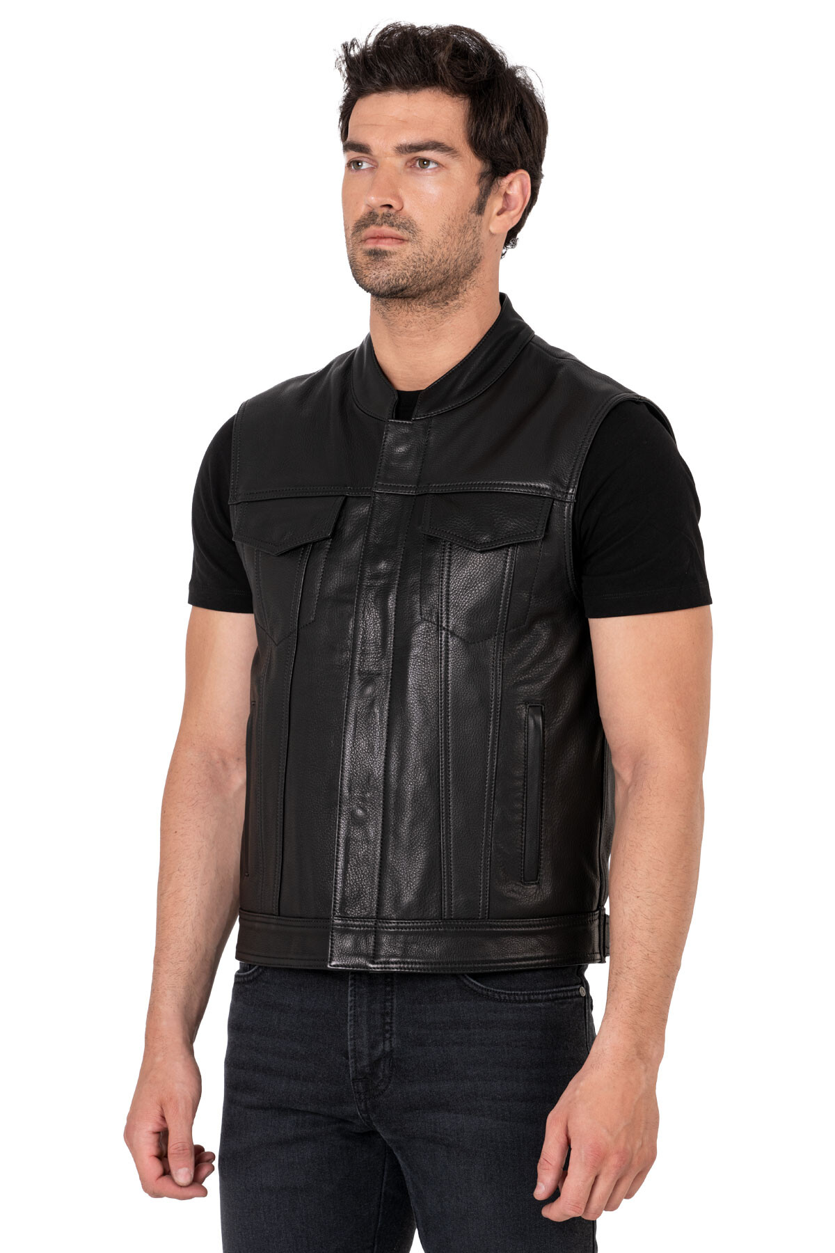 California Leather Motorcycle Vest - 4