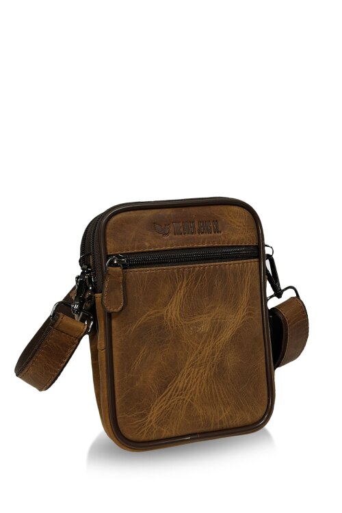 Çapraz Deri Çanta - Çift Gözlü - The Biker Jeans