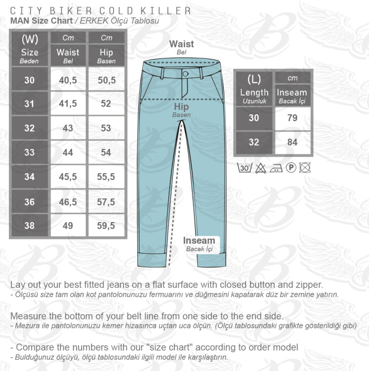 City Biker Cold Killer Black Korumalı Motosiklet Kot Pantolonu Erkek - 2
