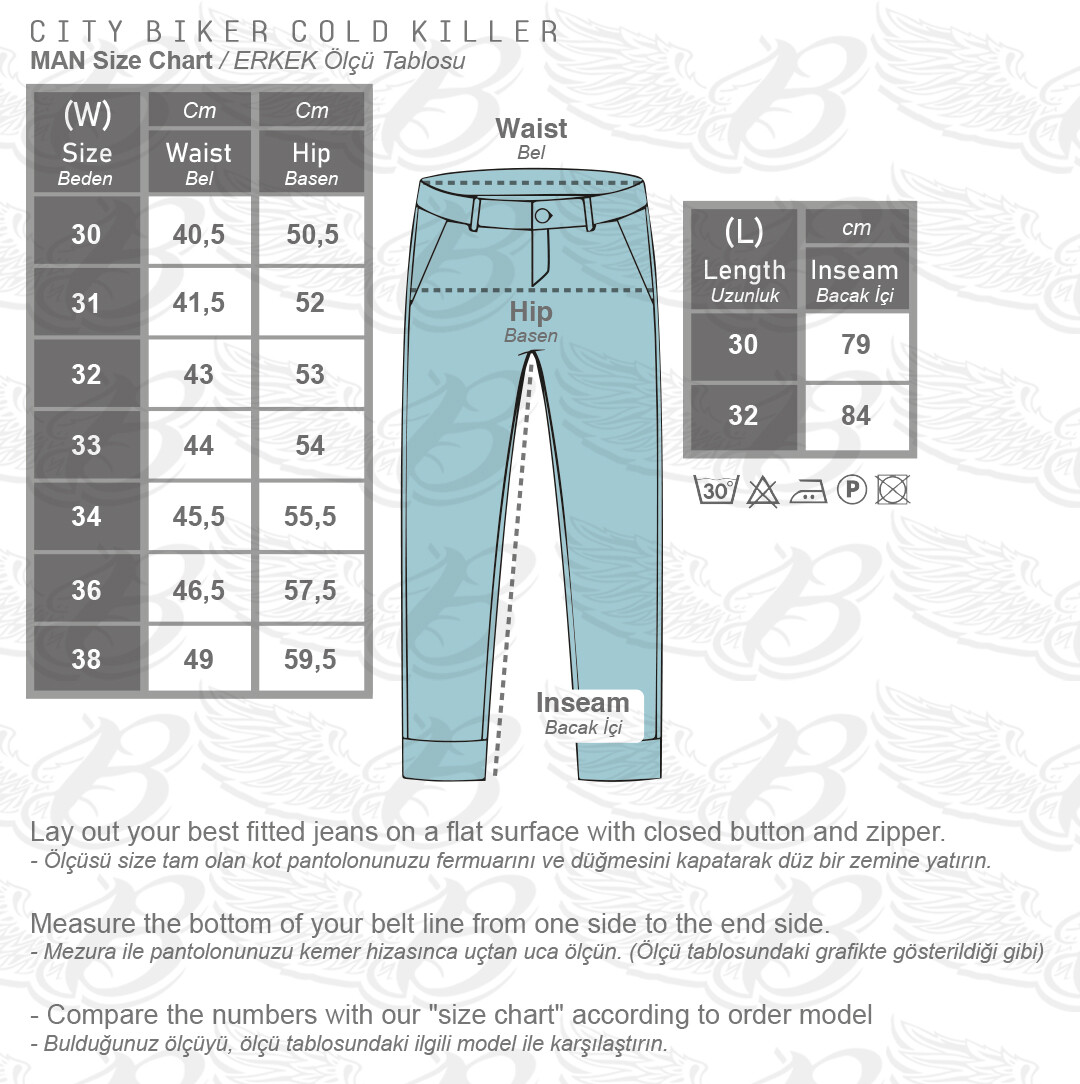 City Biker Cold Killer Black Korumalı Motosiklet Kot Pantolonu Erkek - 2