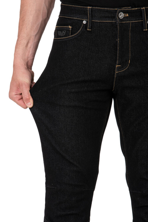 City Biker Cold Killer Black Korumalı Motosiklet Kot Pantolonu Erkek - 10