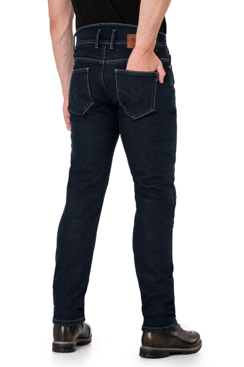 City Biker Cold Killer Dark Blue Korumalı Motosiklet Kot Pantolonu Erkek - 6