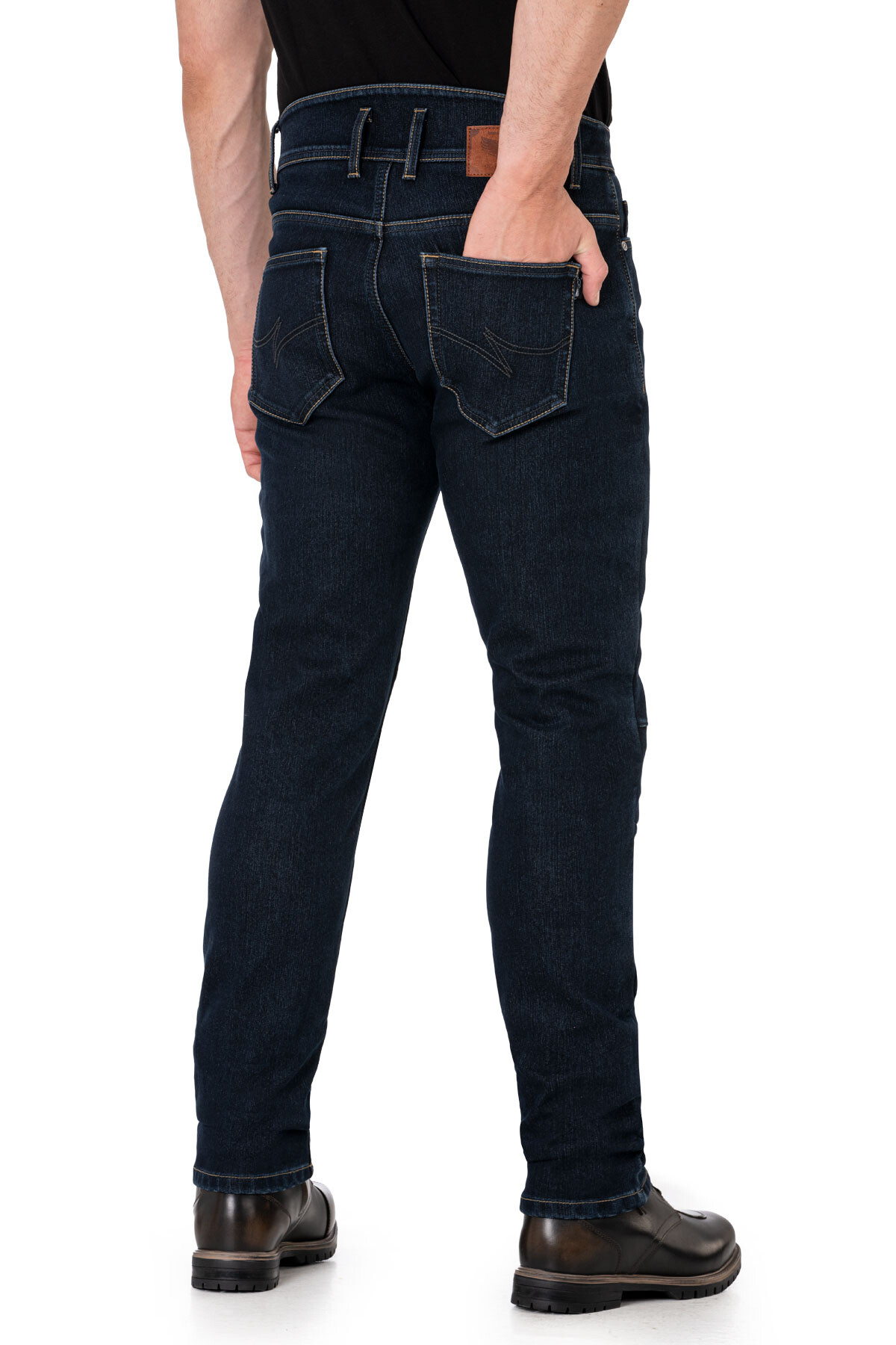 City Biker Cold Killer Dark Blue Korumalı Motosiklet Kot Pantolonu Erkek - 6